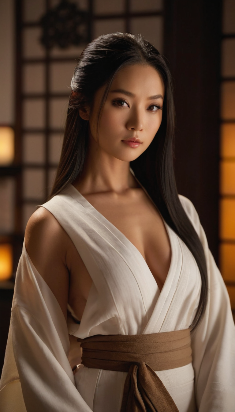 Yuki, the Last Fantasy spa character, in realistic style